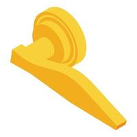 Door handle tool icon, isometric style vector