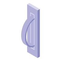 Security handle door icon, isometric style vector