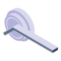 Access door handle icon, isometric style vector