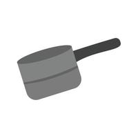 Sauce Pan Flat Greyscale Icon vector