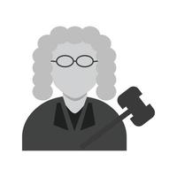 Judge I Flat Greyscale Icon vector