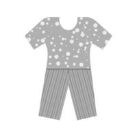 Pyjamas Suit Flat Greyscale Icon vector