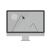 Designing tool Flat Greyscale Icon vector