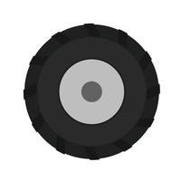 Rubber Tires Flat Greyscale Icon vector