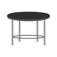 Conference Table Flat Greyscale Icon vector