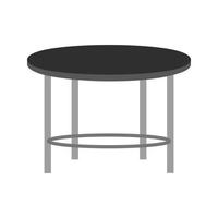 Conference Table Flat Greyscale Icon vector