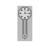 Wall Clock Flat Greyscale Icon vector