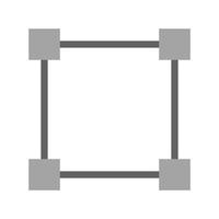 Four Nodes Flat Greyscale Icon vector