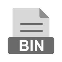 BIN Flat Greyscale Icon vector