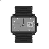reloj deportivo icono plano en escala de grises vector