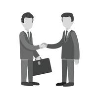 Handshake Flat Greyscale Icon vector