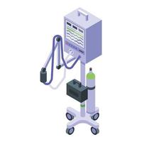 Artificial lung ventilation icon, isometric style vector