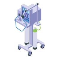 Medical ventilator machine icon, isometric style vector