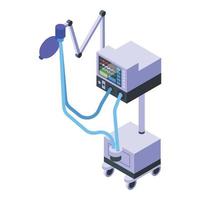 icono de dispositivo médico icu, estilo isométrico vector