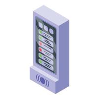 icono de control del panel táctil, estilo isométrico vector