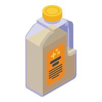Canola oil bottle icon, isometric style vector