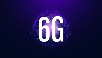 6g abstracto y tecnología mundial red de Internet transmisión de datos grandes de alta velocidad conexión de conexión de alta velocidad en un fondo moderno futurista vector