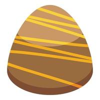 Tasty chocolate icon, isometric style vector