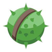 icono de castaño del árbol del parque, estilo isométrico vector