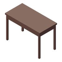 icono de mesa antigua, estilo isométrico vector