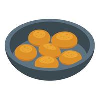 Falafel food icon, isometric style vector