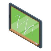 Online training school board icon, isometric style vector