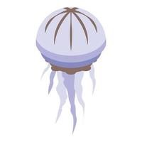 Natural jellyfish icon, isometric style vector