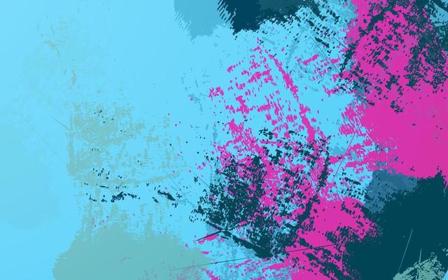Abstract grunge texture paintbrush splash paint in wall background