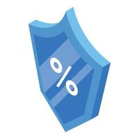 Shareholder rate icon, isometric style vector