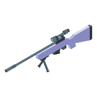 Sniper icon, isometric style