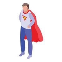 Super hero icon, isometric style vector