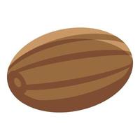 Spa jojoba nut icon, isometric style vector