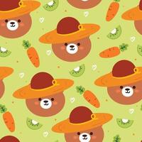 cute bear seamless pattern for gift wrap paper vector