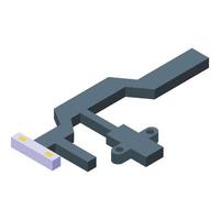 Tablet repair charger icon, isometric style vector