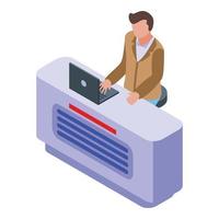 Studio reportage icon, isometric style vector