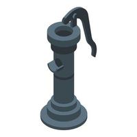 Street air pump icon, isometric style vector