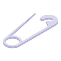 Clothes repair clip icon, isometric style vector