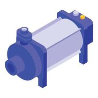 Compressor air pump icon, isometric style vector