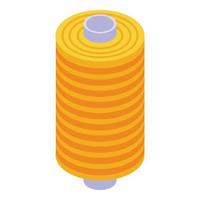 Thread bobine icon, isometric style vector