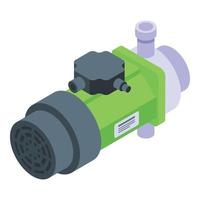 Water pump icon, isometric style vector