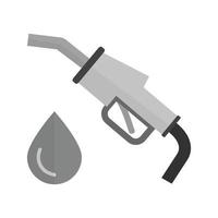 icono de gasolina plana en escala de grises vector