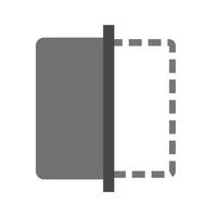 Flip Flat Greyscale Icon vector