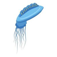 Animal jellyfish icon, isometric style vector