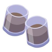 Drinks cheers icon, isometric style vector