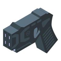 Attack taser icon, isometric style vector