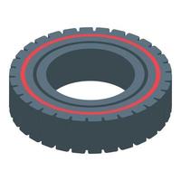 Bodybuilding tire training icon, isometric style vector