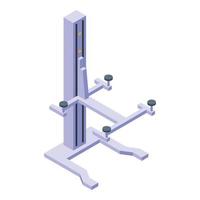 Inspection car lift icon, isometric style vector