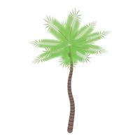 Jungle palm tree icon, isometric style vector