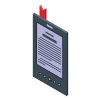 Ink ebook icon, isometric style vector