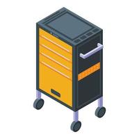 Car mechanic tool box icon, isometric style vector